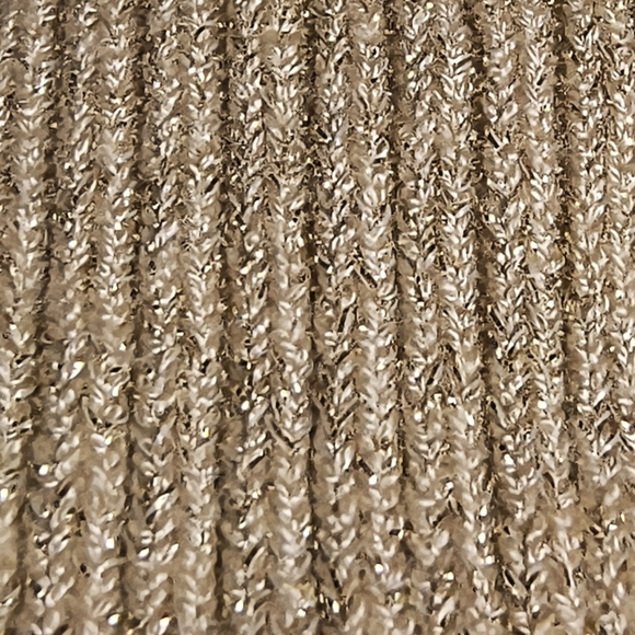 NWT Worthington gold flecked turtle neck knit sweater, women's large, gold/tan - Picture 2 of 8